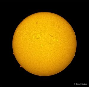 Planet Mercury transit over the Sun